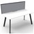 RAPIDLINE ETERNITY WORKSTATION 1 PERSON 1200 X 750MM WITH SCREEN NATURAL WHITE  BLACK