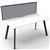 RAPIDLINE ETERNITY WORKSTATION 1 PERSON 1500 X 750MM WITH SCREEN NATURAL WHITE  BLACK