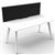 RAPIDLINE ETERNITY WORKSTATION 1 PERSON 1500 X 750MM WITH SCREEN NATURAL WHITE  WHITE SATIN