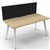 RAPIDLINE ETERNITY WORKSTATION 1 PERSON 1800 X 750MM WITH SCREEN NATURAL OAK  WHITE SATIN