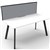 RAPIDLINE ETERNITY WORKSTATION 1 PERSON 1800 X 750MM WITH SCREEN NATURAL WHITE  BLACK