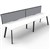 RAPIDLINE ETERNITY WORKSTATION 2 PERSON 1800 X 750MM WITH SCREEN NATURAL WHITE  BLACK