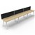 RAPIDLINE ETERNITY WORKSTATION 3 PERSON 1200 X 750MM WITH SCREEN NATURAL OAK  WHITE SATIN
