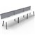 RAPIDLINE ETERNITY WORKSTATION 3 PERSON 1200 X 750MM WITH SCREEN NATURAL WHITE  BLACK