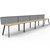 RAPIDLINE ETERNITY WORKSTATION 4 PERSON 1200 X 750MM WITH SCREEN NATURAL OAK  BLACK