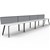 RAPIDLINE ETERNITY WORKSTATION 4 PERSON 1200 X 750MM WITH SCREEN NATURAL WHITE  BLACK