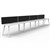 RAPIDLINE ETERNITY WORKSTATION 4 PERSON 1200 X 750MM WITH SCREEN NATURAL WHITE  WHITE SATIN