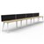 RAPIDLINE ETERNITY WORKSTATION 4 PERSON 1500 X 750MM WITH SCREEN NATURAL OAK  WHITE SATIN