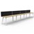 RAPIDLINE ETERNITY WORKSTATION 4 PERSON 1800 X 750MM WITH SCREEN NATURAL OAK  WHITE SATIN