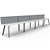RAPIDLINE ETERNITY WORKSTATION 4 PERSON 1800 X 750MM WITH SCREEN NATURAL WHITE  BLACK
