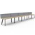 RAPIDLINE ETERNITY WORKSTATION 5 PERSON 1200 X 750MM WITH SCREEN NATURAL OAK  BLACK