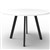RAPIDLINE ETERNITY ROUND TABLE 1200MM NATURAL WHITE  BLACK