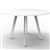 RAPIDLINE ETERNITY ROUND TABLE 1200MM NATURAL WHITE  WHITE SATIN