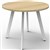 RAPIDLINE ETERNITY ROUND TABLE 900MM NATURAL OAK  WHITE SATIN