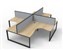 RAPID INFINITY DELUXE 4 PERSON LOOP LEG CORNER WORKSTATION POD WITH SCREEN