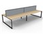 RAPID INFINITY DELUXE 4 PERSON LOOP LEG DOUBLE SIDED WORKSTATION WITH SCREEN