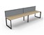 RAPID INFINITY DELUXE 2 PERSON LOOP LEG SINGLE SIDED WORKSTATION WITH SCREEN