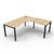 RAPID INFINITY DELUXE 1 PERSON PROFILE LEG SINGLE SIDED CORNER WORKSTATION