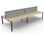 RAPID INFINITY DELUXE 4 PERSON PROFILE LEG DOUBLE SIDED WORKSTATION WITH SCREEN