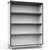 RAPID INFINITY BOOKCASE 1200 X 900 X 315MM NATURAL WHITE LAMINATE BLACK EDGING