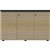 RAPID INFINITY DELUXE 3 SWING DOOR CUPBOARD 1500 X 450 X 730MM NATURAL OAK LAMINATE BLACK RIGID EDGING