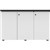 RAPID INFINITY DELUXE 3 SWING DOOR CUPBOARD 1500 X 450 X 730MM NATURAL WHITE LAMINATE BLACK RIGID EDGING