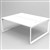 RAPID INFINITY 2 PERSON LOOP LEG DOUBLE SIDED WORKSTATION 1500 X 700MM WHITE