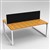 RAPID INFINITY 2 PERSON LOOP LEG DOUBLE SIDED WORKSTATION WITH SCREEN 1200 X 700MM BEECH