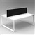 RAPID INFINITY 2 PERSON LOOP LEG DOUBLE SIDED WORKSTATION WITH SCREEN 1800 X 700MM WHITE