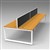RAPID INFINITY 4 PERSON LOOP LEG DOUBLE SIDED WORKSTATION WITH SCREEN 1200 X 700MM BEECH