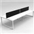 RAPID INFINITY 4 PERSON LOOP LEG DOUBLE SIDED WORKSTATION WITH SCREEN 1500 X 700MM WHITE