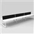 RAPID INFINITY 6 PERSON LOOP LEG DOUBLE SIDED WORKSTATION WITH SCREEN 1200 X 700MM WHITE