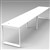 RAPID INFINITY 2 PERSON LOOP LEG SINGLE SIDED WORKSTATION 1500 X 700MM WHITE