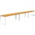 RAPID INFINITY 3 PERSON LOOP LEG SINGLE SIDED WORKSTATION 1800 X 700MM BEECH