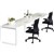 RAPID INFINITY 3 PERSON LOOP LEG SINGLE SIDED WORKSTATION 1800 X 700MM WHITE