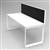 RAPID INFINITY 1 PERSON LOOP LEG SINGLE SIDED WORKSTATION WITH SCREEN 1500 X 700MM WHITE