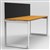 RAPID INFINITY 1 PERSON LOOP LEG SINGLE SIDED WORKSTATION WITH SCREEN 1800 X 700MM BEECH