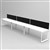 RAPID INFINITY 3 PERSON LOOP LEG SINGLE SIDED WORKSTATION WITH SCREEN 1200 X 700MM WHITE