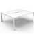 RAPID INFINITY 2 PERSON PROFILE LEG DOUBLE SIDED WORKSTATION 1200 X 700MM WHITE
