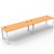 RAPID INFINITY 2 PERSON PROFILE LEG DOUBLE SIDED WORKSTATION 1200 X 700MM BEECH