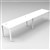 RAPID INFINITY 2 PERSON PROFILE LEG DOUBLE SIDED WORKSTATION 1800 X 700MM WHITE