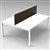 RAPID INFINITY 2 PERSON PROFILE LEG DOUBLE SIDED WORKSTATION WITH SCREEN 1200 X 700MM WHITE