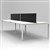 RAPID INFINITY 4 PERSON PROFILE LEG DOUBLE SIDED WORKSTATION WITH SCREEN 1500 X 700MM WHITE