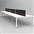 RAPID INFINITY 6 PERSON PROFILE LEG DOUBLE SIDED WORKSTATION WITH SCREEN 1200 X 700MM WHITE