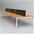 RAPID INFINITY 6 PERSON PROFILE LEG DOUBLE SIDED WORKSTATION WITH SCREEN 1500 X 700MM BEECH