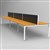 RAPID INFINITY 6 PERSON PROFILE LEG DOUBLE SIDED WORKSTATION WITH SCREEN 1800 X 700MM BEECH