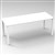 RAPID INFINITY 1 PERSON PROFILE LEG SINGLE SIDED WORKSTATION 1500 X 700MM WHITE
