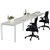 RAPID INFINITY 2 PERSON PROFILE LEG SINGLE SIDED WORKSTATION 1200 X 700MM WHITE