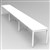RAPID INFINITY 3 PERSON PROFILE LEG SINGLE SIDED WORKSTATION 1200 X 700MM WHITE