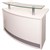 RAPIDLINE MODULAR RECEPTION COUNTER WITH GLASS SHELF 1339 X 872 X 935MM WHITE